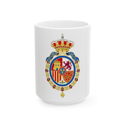 Coat of Arms of the Senate of Spain - White Coffee Mug-15oz-The Sticker Space