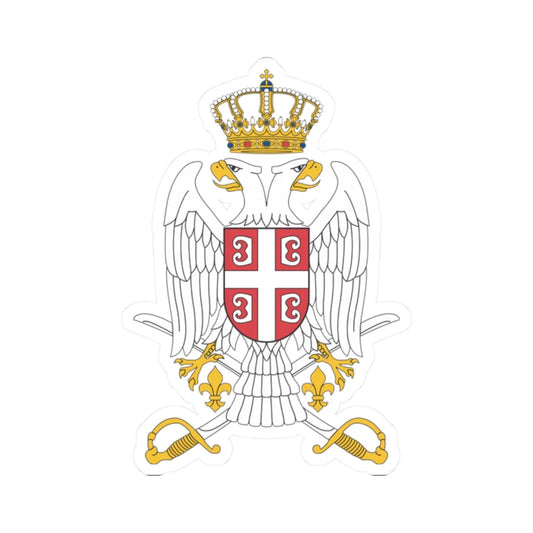 Coat of arms of the Serbian Armed Forces (Serbia) (Coat of Arms) STICKER Vinyl Kiss-Cut Decal 2 Inch White - The Sticker Space