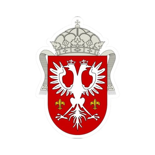 Coat of arms of the Serbian Empire reconstruction (Serbia) (Coat of Arms) STICKER Vinyl Kiss-Cut Decal 2 Inch White - The Sticker Space