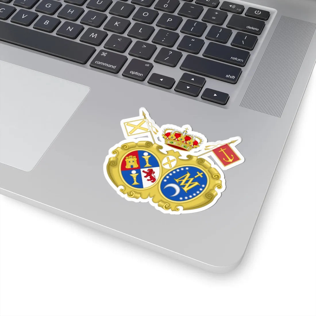 Coat of Arms of the Shrine of Covadonga (Spain) (Coat of Arms) STICKER Vinyl Kiss-Cut Decal - The Sticker Space