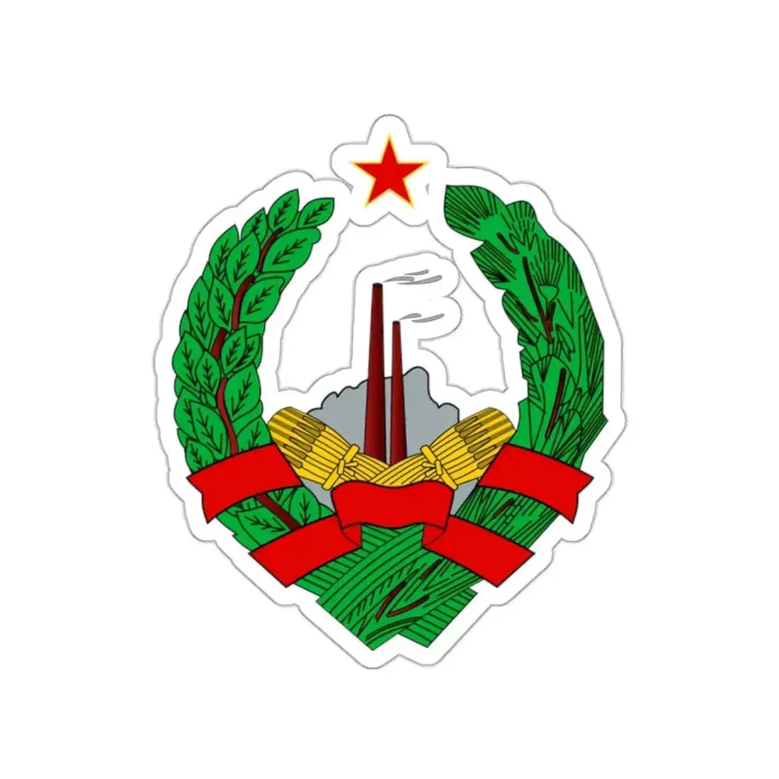 Coat of Arms of the Socialist Republic of Bosnia and Herzegovina STICKER Vinyl Die-Cut Decal 2 Inch - The Sticker Space