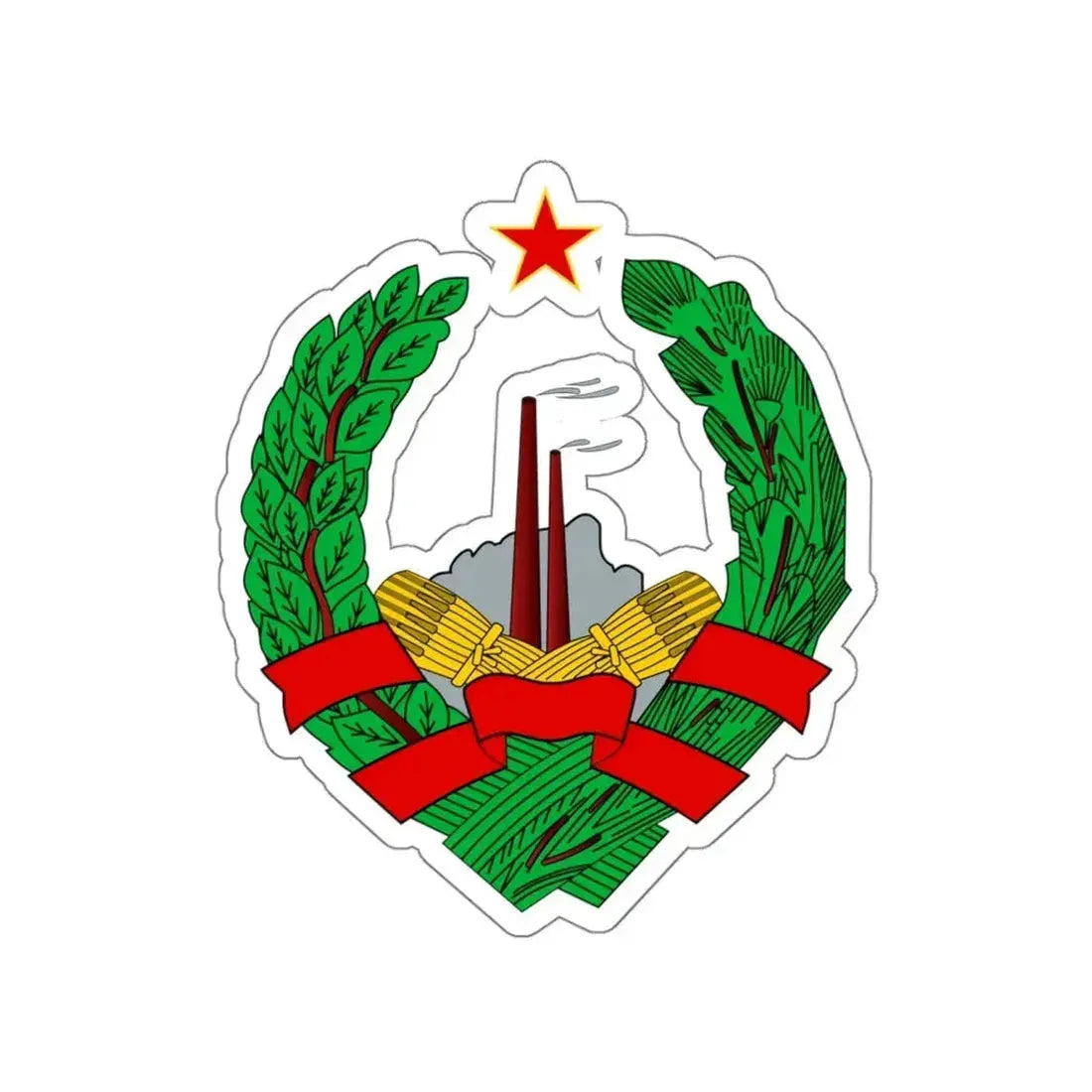 Coat of Arms of the Socialist Republic of Bosnia and Herzegovina STICKER Vinyl Die-Cut Decal 5 Inch - The Sticker Space