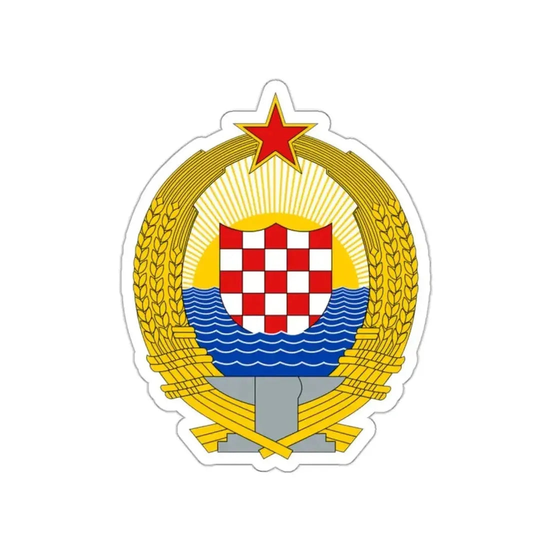 Coat of Arms of the Socialist Republic of Croatia STICKER Vinyl Die-Cut Decal - The Sticker Space