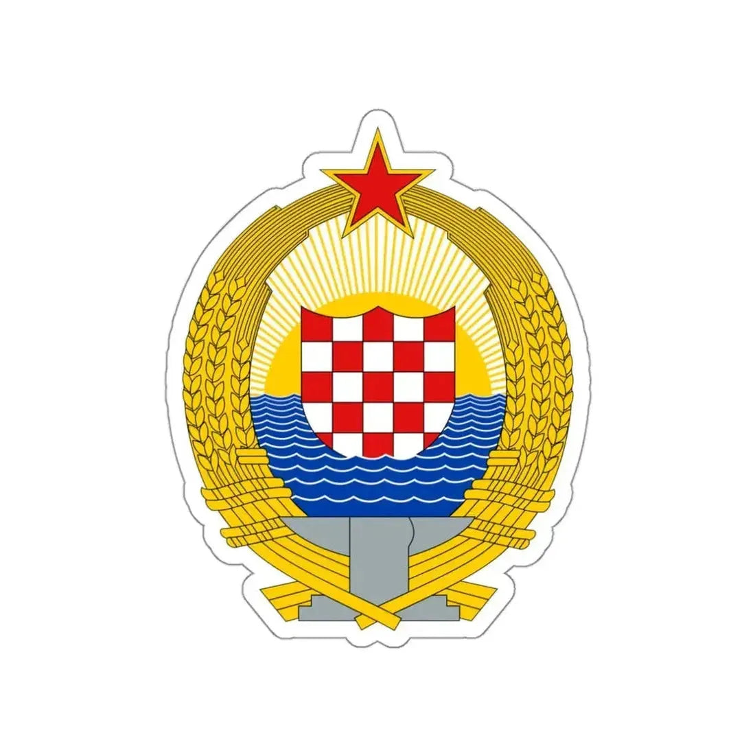 Coat of Arms of the Socialist Republic of Croatia STICKER Vinyl Die-Cut Decal - The Sticker Space