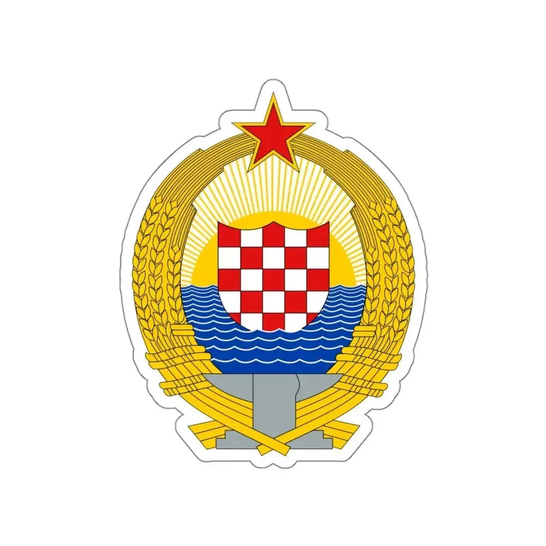 Coat of Arms of the Socialist Republic of Croatia STICKER Vinyl Die-Cut Decal - The Sticker Space