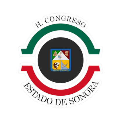 Coat of arms of the Sonora Congress (Mexico) (Coat of Arms) STICKER Vinyl Kiss-Cut Decal 2 Inch White - The Sticker Space