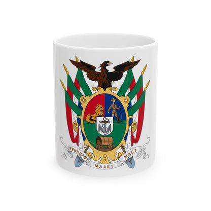 Coat of arms of the South African Republic - White Coffee Mug-11oz-The Sticker Space