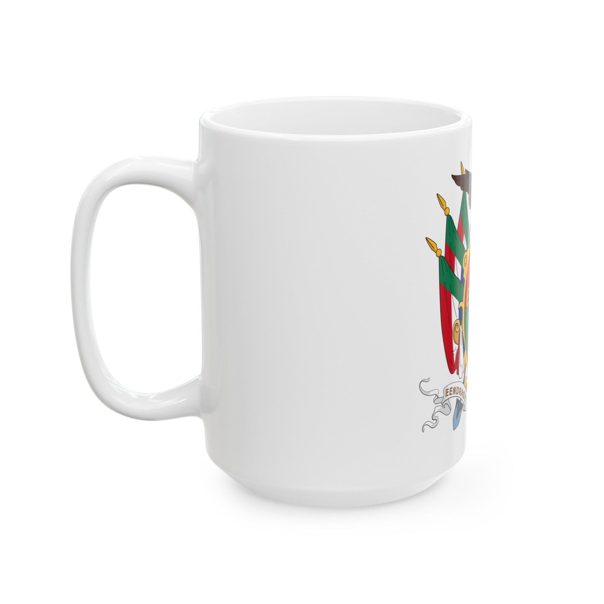 Coat of arms of the South African Republic - White Coffee Mug-The Sticker Space