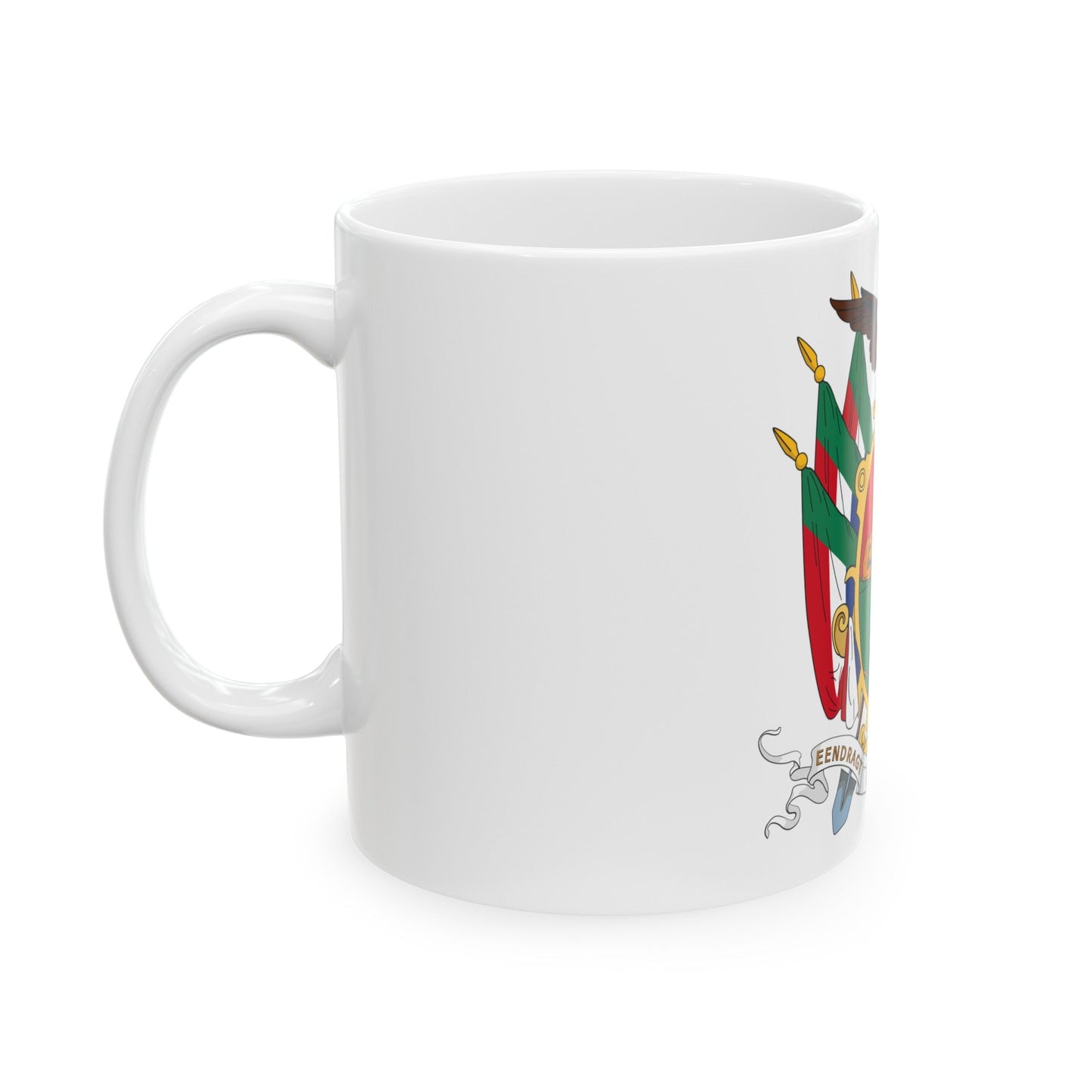 Coat of arms of the South African Republic - White Coffee Mug-The Sticker Space