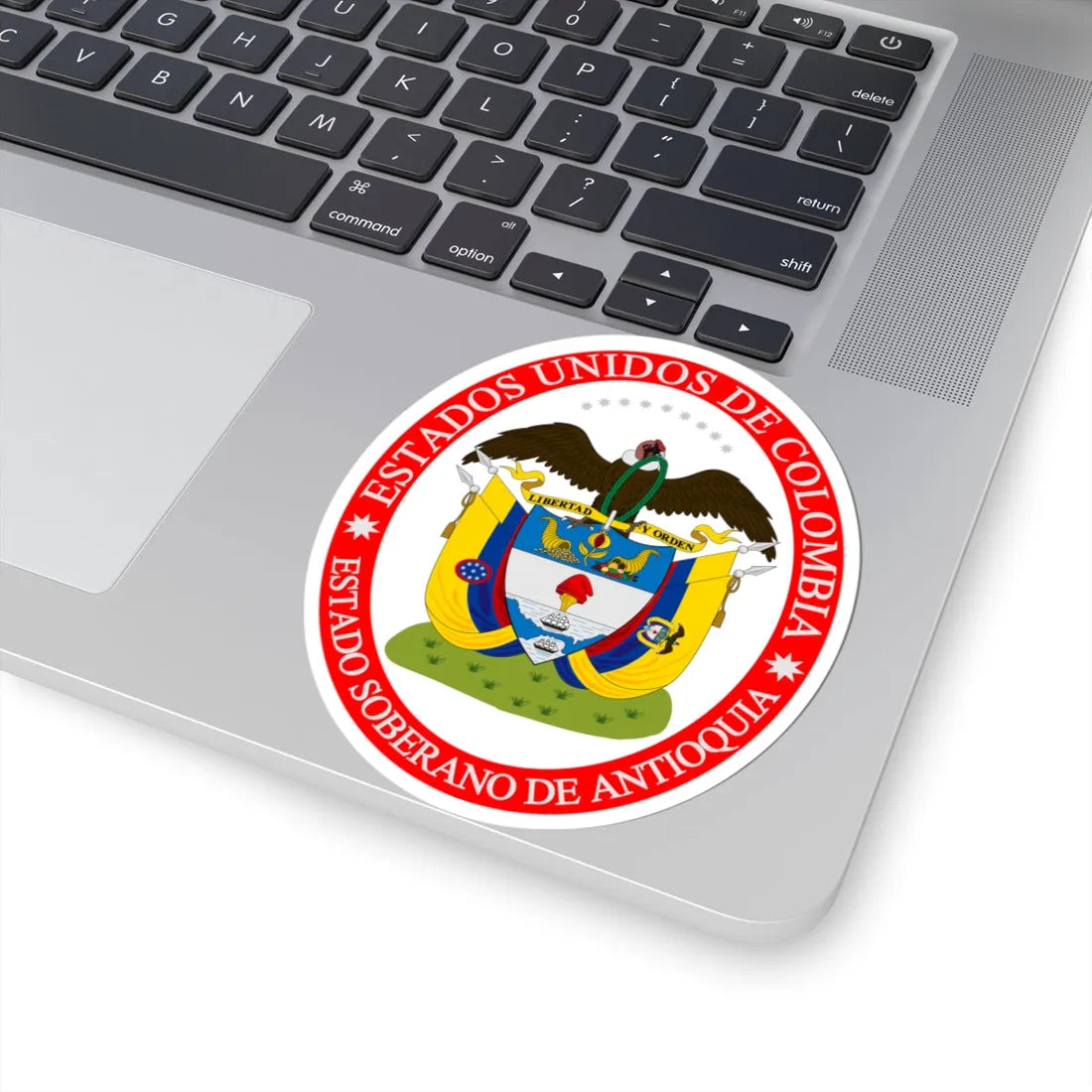 Coat of arms of the Sovereign State of Antioquia (Colombia) (Coat of Arms) STICKER Vinyl Kiss-Cut Decal - The Sticker Space