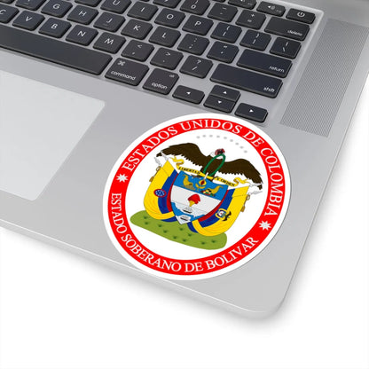 Coat of arms of the Sovereign State of Bolivar (Colombia) (Coat of Arms) STICKER Vinyl Kiss-Cut Decal - The Sticker Space