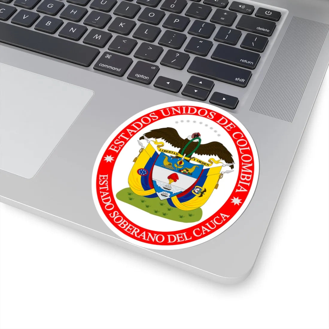 Coat of arms of the Sovereign State of Cauca (Colombia) (Coat of Arms) STICKER Vinyl Kiss-Cut Decal - The Sticker Space