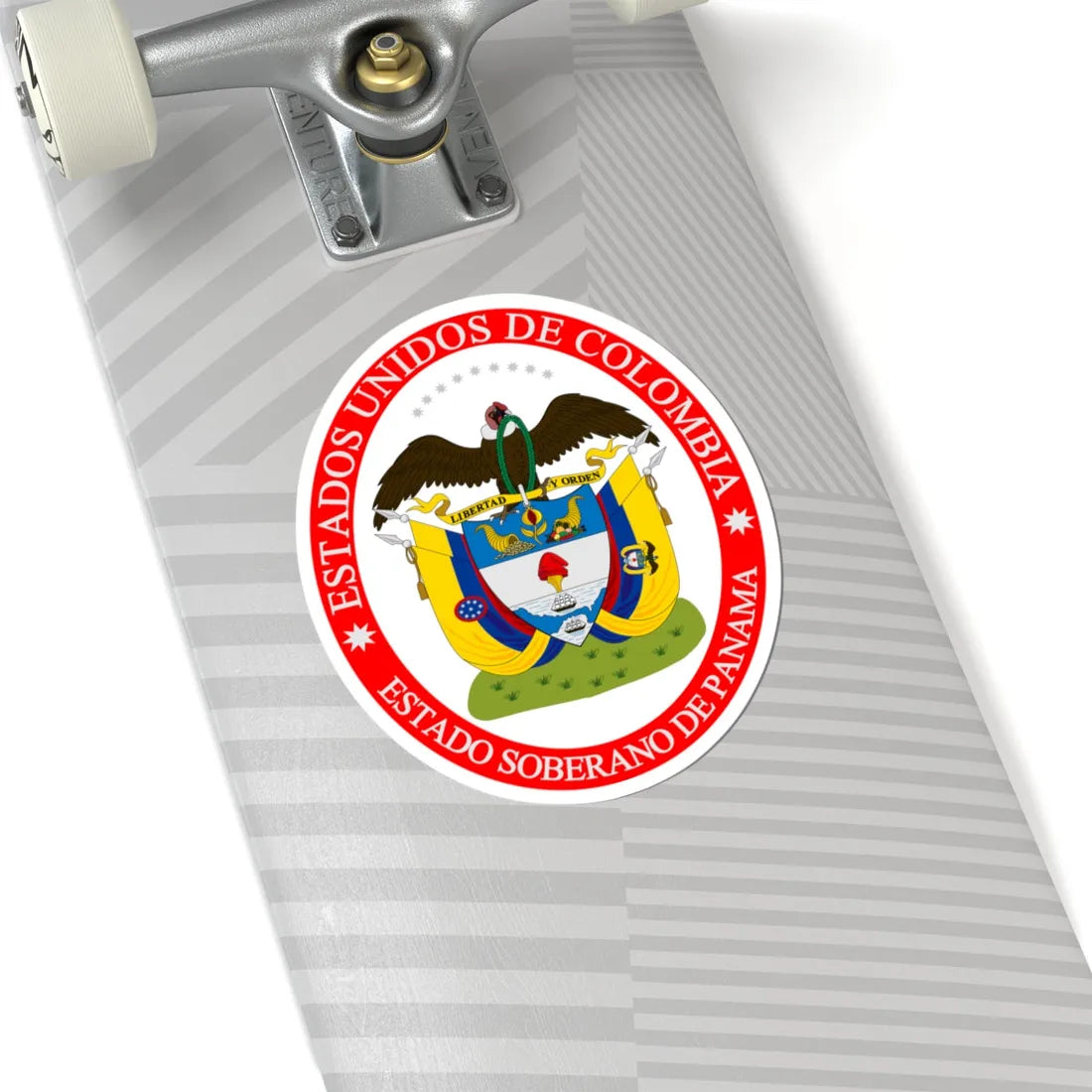 Coat of arms of the Sovereign State of Panama (Colombia) (Coat of Arms) STICKER Vinyl Kiss-Cut Decal - The Sticker Space