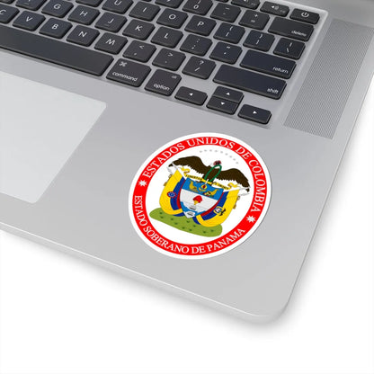 Coat of arms of the Sovereign State of Panama (Colombia) (Coat of Arms) STICKER Vinyl Kiss-Cut Decal - The Sticker Space