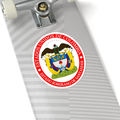 Coat of arms of the Sovereign State of Santander (Colombia) (Coat of Arms) STICKER Vinyl Kiss-Cut Decal - The Sticker Space