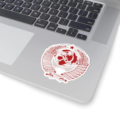 Coat of arms of the Soviet Union 1946-1956 printed version FireBrick (Soviet Union) (Coat of Arms) STICKER Vinyl Kiss-Cut Decal - The Sticker Space