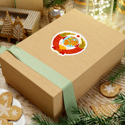 Coat of Arms of the Soviet Union no gradient (Soviet Union) (Coat of Arms) STICKER Vinyl Kiss-Cut Decal - The Sticker Space