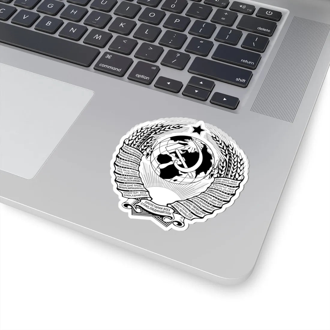Coat of arms of the Soviet Union printed version (Soviet Union) (Coat of Arms) STICKER Vinyl Kiss-Cut Decal - The Sticker Space