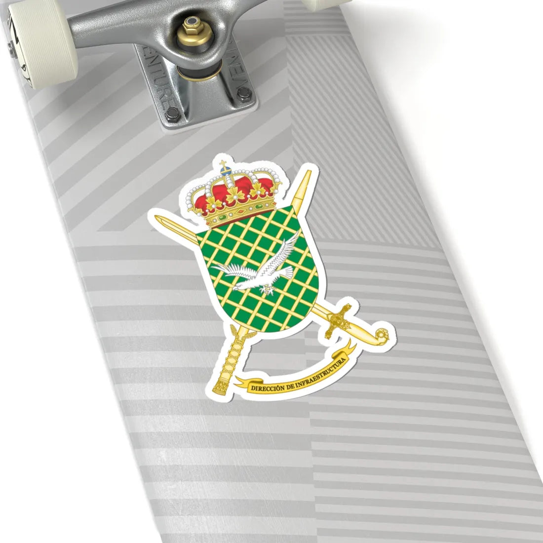 Coat of Arms of the Spanish Amy Infrastructures Direction (Spain) (Coat of Arms) STICKER Vinyl Kiss-Cut Decal - The Sticker Space