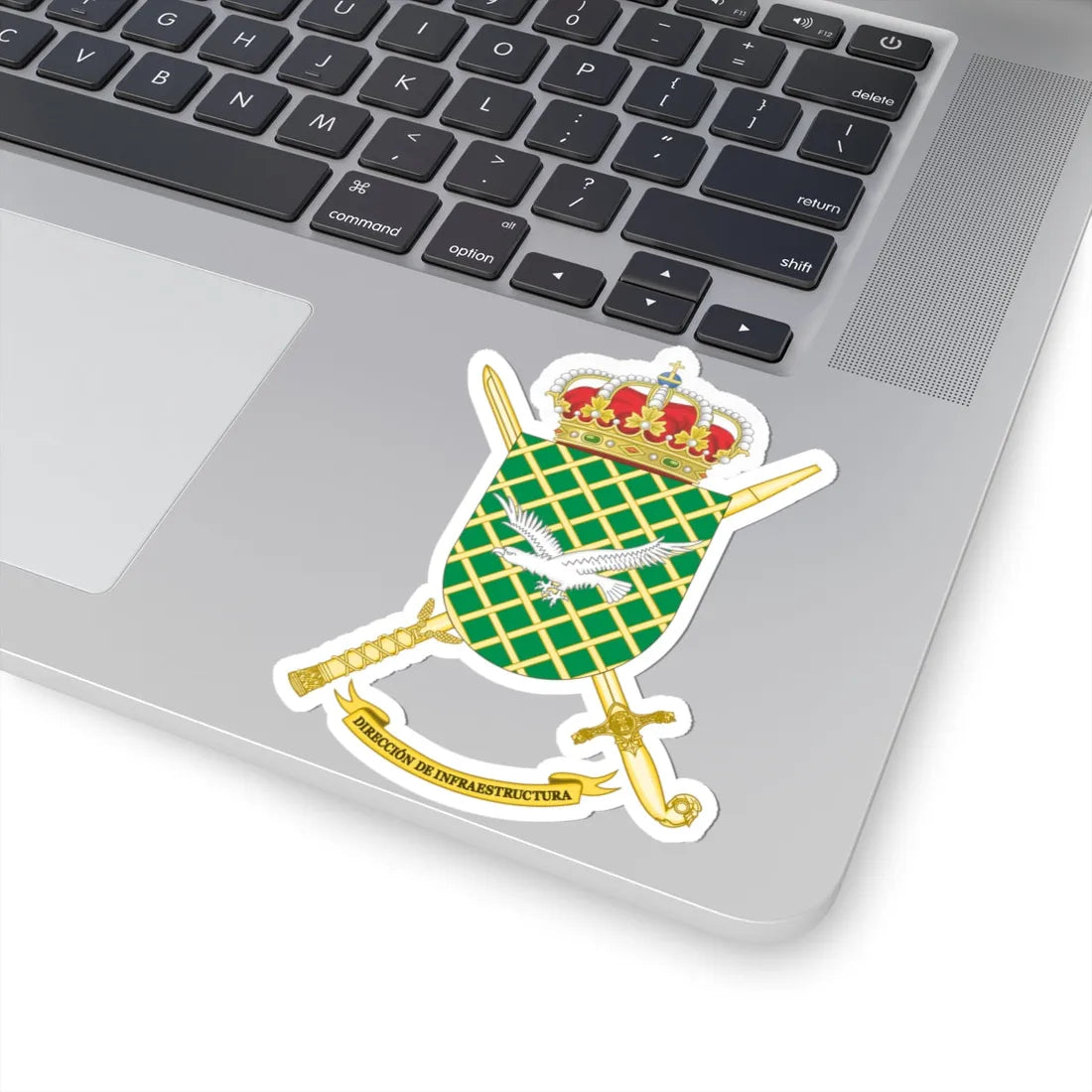 Coat of Arms of the Spanish Amy Infrastructures Direction (Spain) (Coat of Arms) STICKER Vinyl Kiss-Cut Decal - The Sticker Space