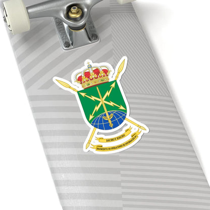 Coat of Arms of the Spanish Army 1st Information Operations Regiment (Spain) (Coat of Arms) STICKER Vinyl Kiss-Cut Decal - The Sticker Space