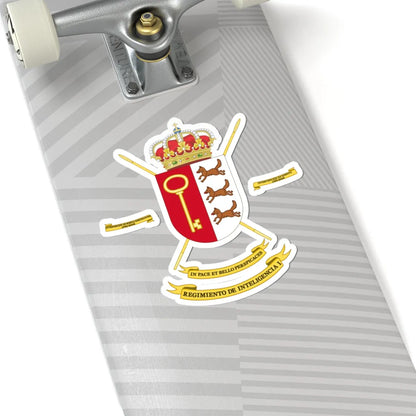 Coat of Arms of the Spanish Army 1st Intelligence Regiment (Spain) (Coat of Arms) STICKER Vinyl Kiss-Cut Decal - The Sticker Space