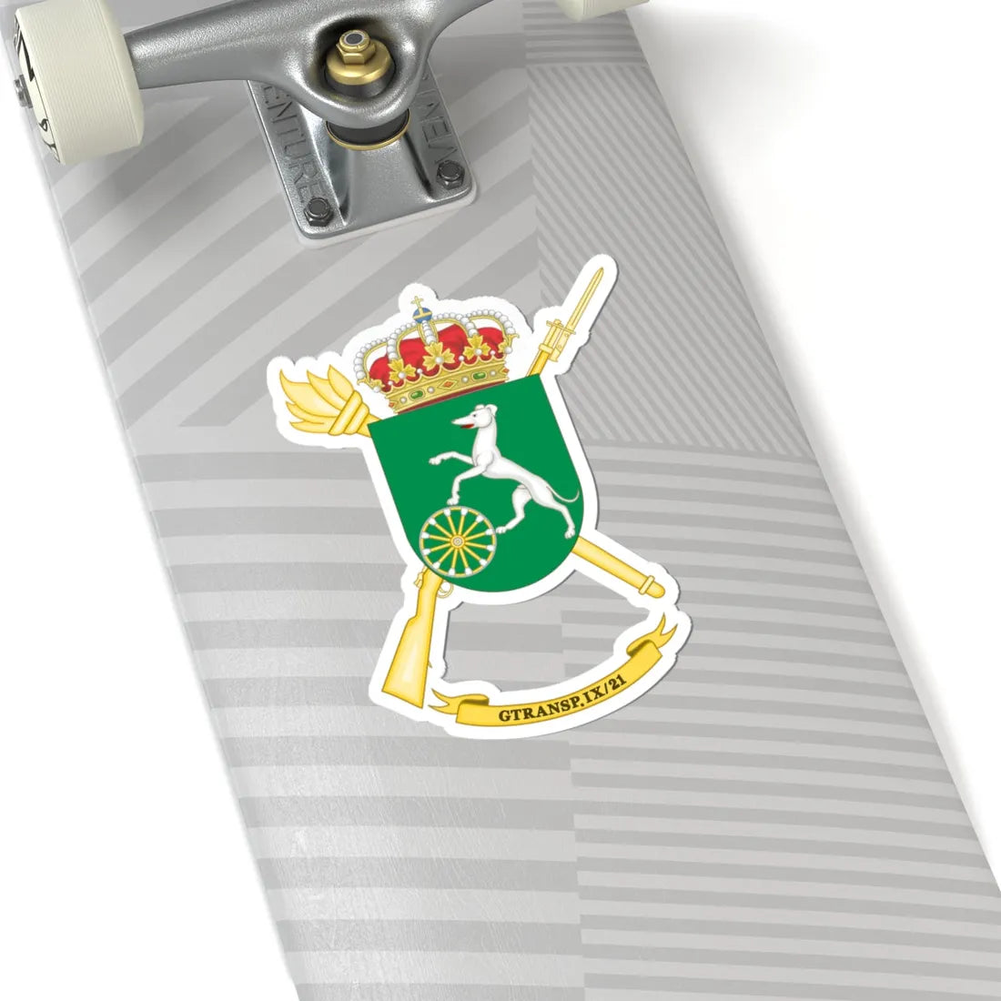 Coat of Arms of the Spanish Army 9th-21Transport Group (Spain) (Coat of Arms) STICKER Vinyl Kiss-Cut Decal - The Sticker Space