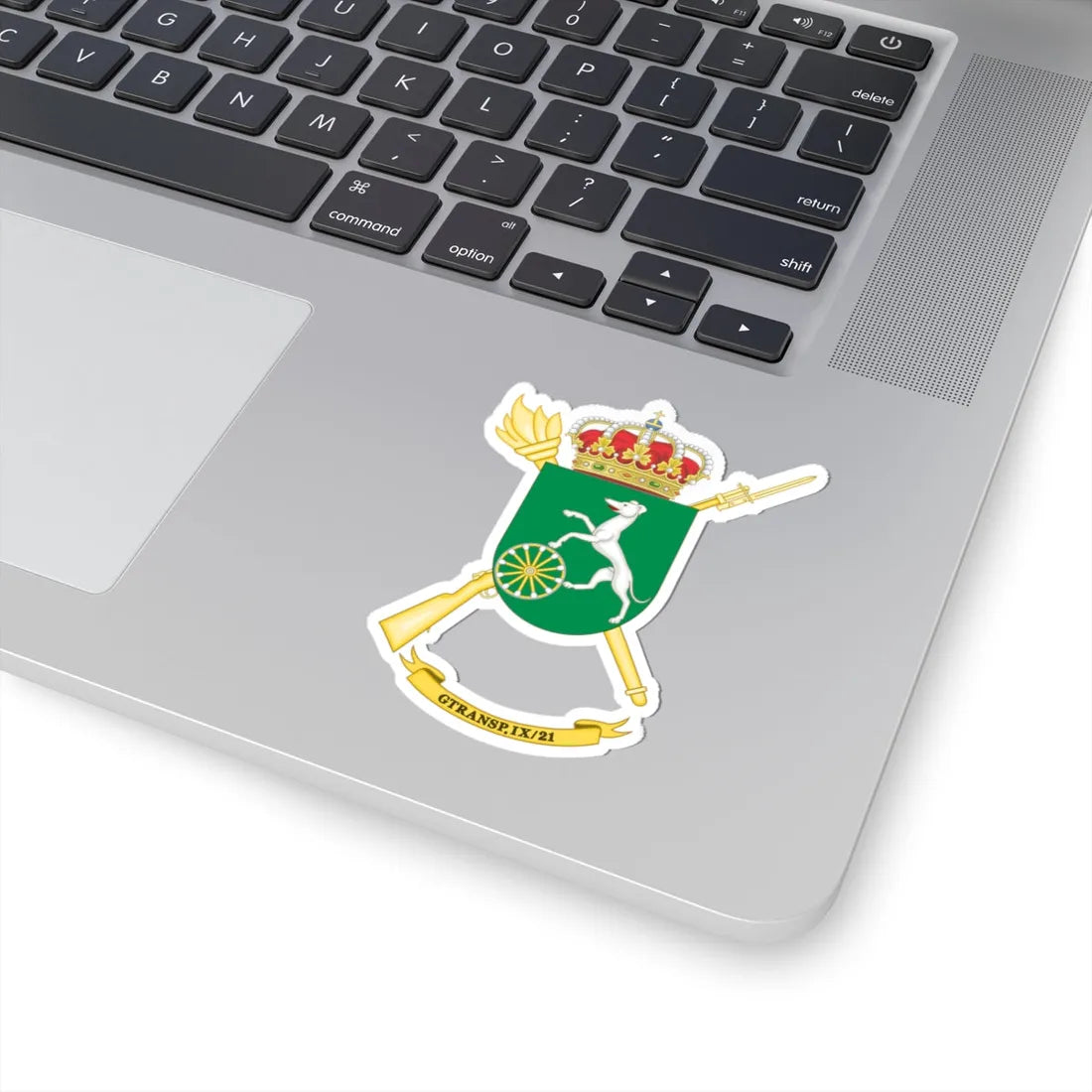 Coat of Arms of the Spanish Army 9th-21Transport Group (Spain) (Coat of Arms) STICKER Vinyl Kiss-Cut Decal - The Sticker Space