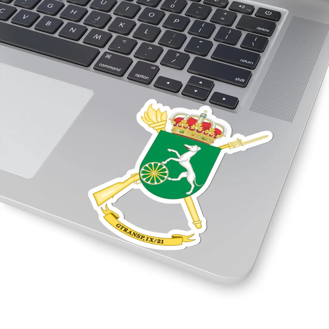 Coat of Arms of the Spanish Army 9th-21Transport Group (Spain) (Coat of Arms) STICKER Vinyl Kiss-Cut Decal - The Sticker Space