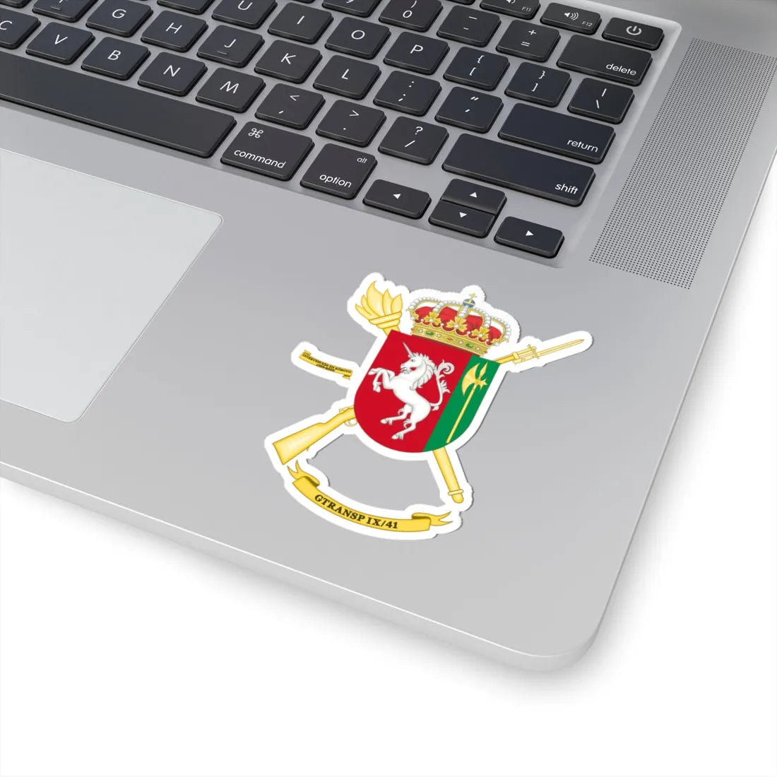 Coat of Arms of the Spanish Army 9th-41Transport Group (Spain) (Coat of Arms) STICKER Vinyl Kiss-Cut Decal - The Sticker Space