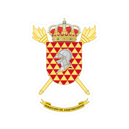 Coat of Arms of the Spanish Army Acquisitions Directorate (Spain) (Coat of Arms) STICKER Vinyl Kiss-Cut Decal 2 Inch White - The Sticker Space