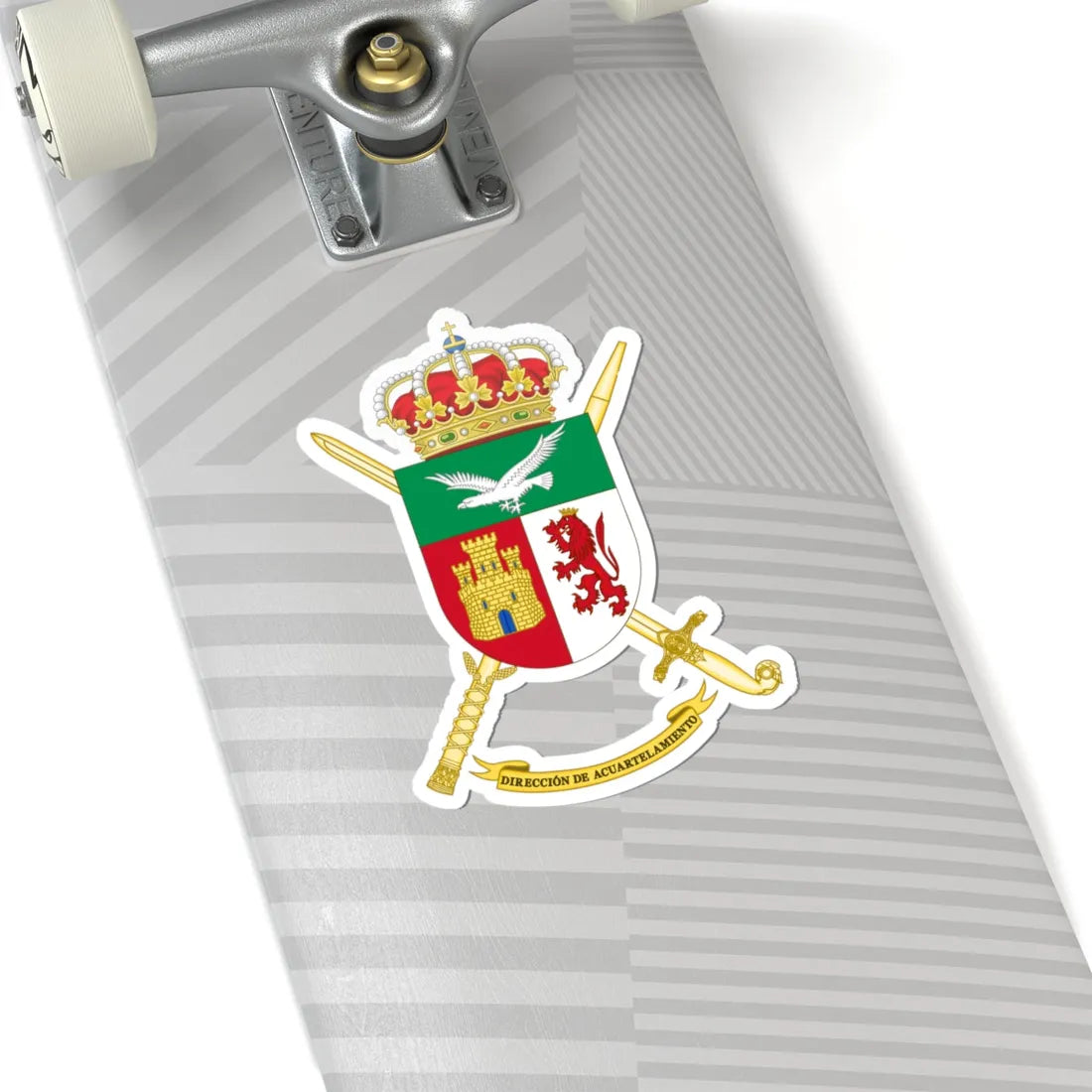 Coat of Arms of the Spanish Army Barracks Direction (Spain) (Coat of Arms) STICKER Vinyl Kiss-Cut Decal - The Sticker Space