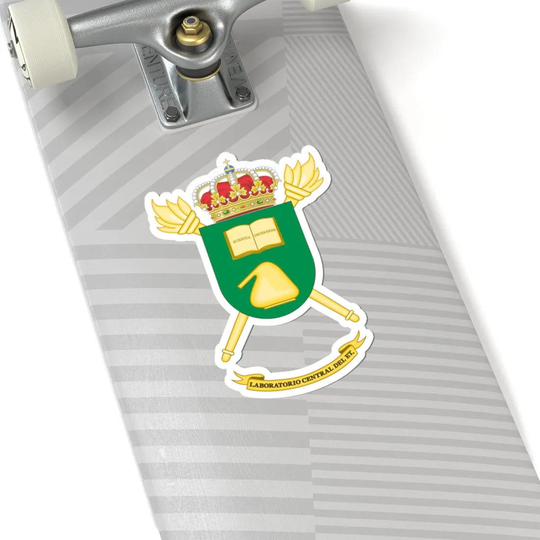 Coat of Arms of the Spanish Army Central Laboratory (Spain) (Coat of Arms) STICKER Vinyl Kiss-Cut Decal - The Sticker Space