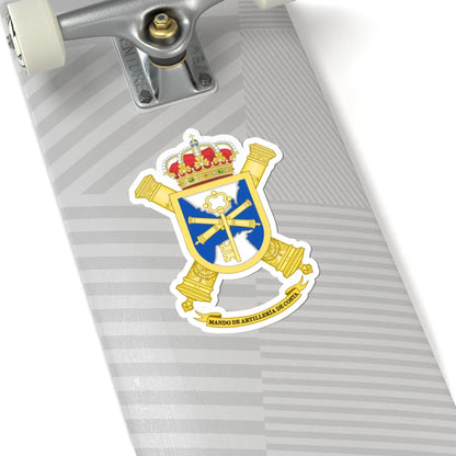 Coat of Arms of the Spanish Army Coastal Artillery Command (Spain) (Coat of Arms) STICKER Vinyl Kiss-Cut Decal - The Sticker Space