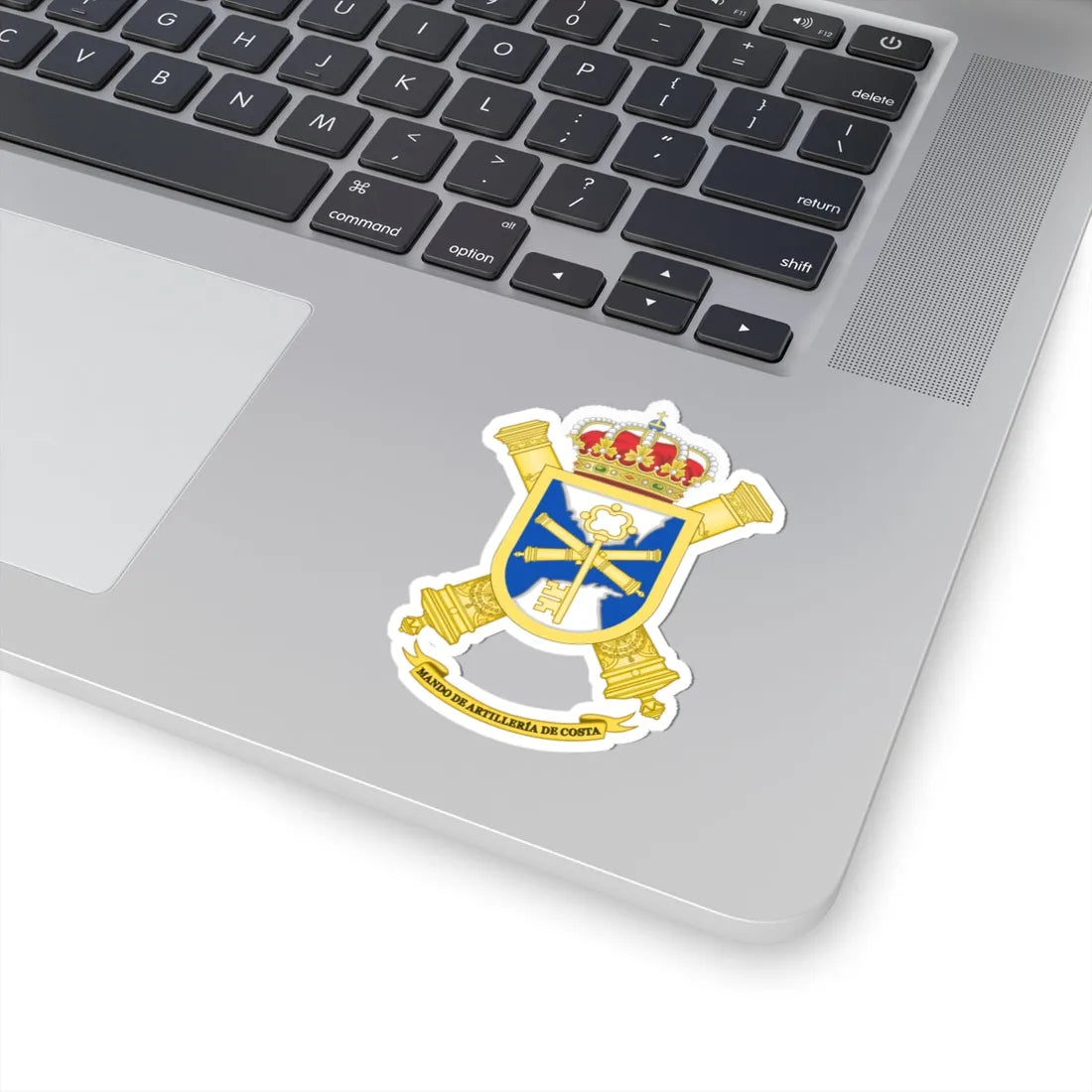 Coat of Arms of the Spanish Army Coastal Artillery Command (Spain) (Coat of Arms) STICKER Vinyl Kiss-Cut Decal - The Sticker Space