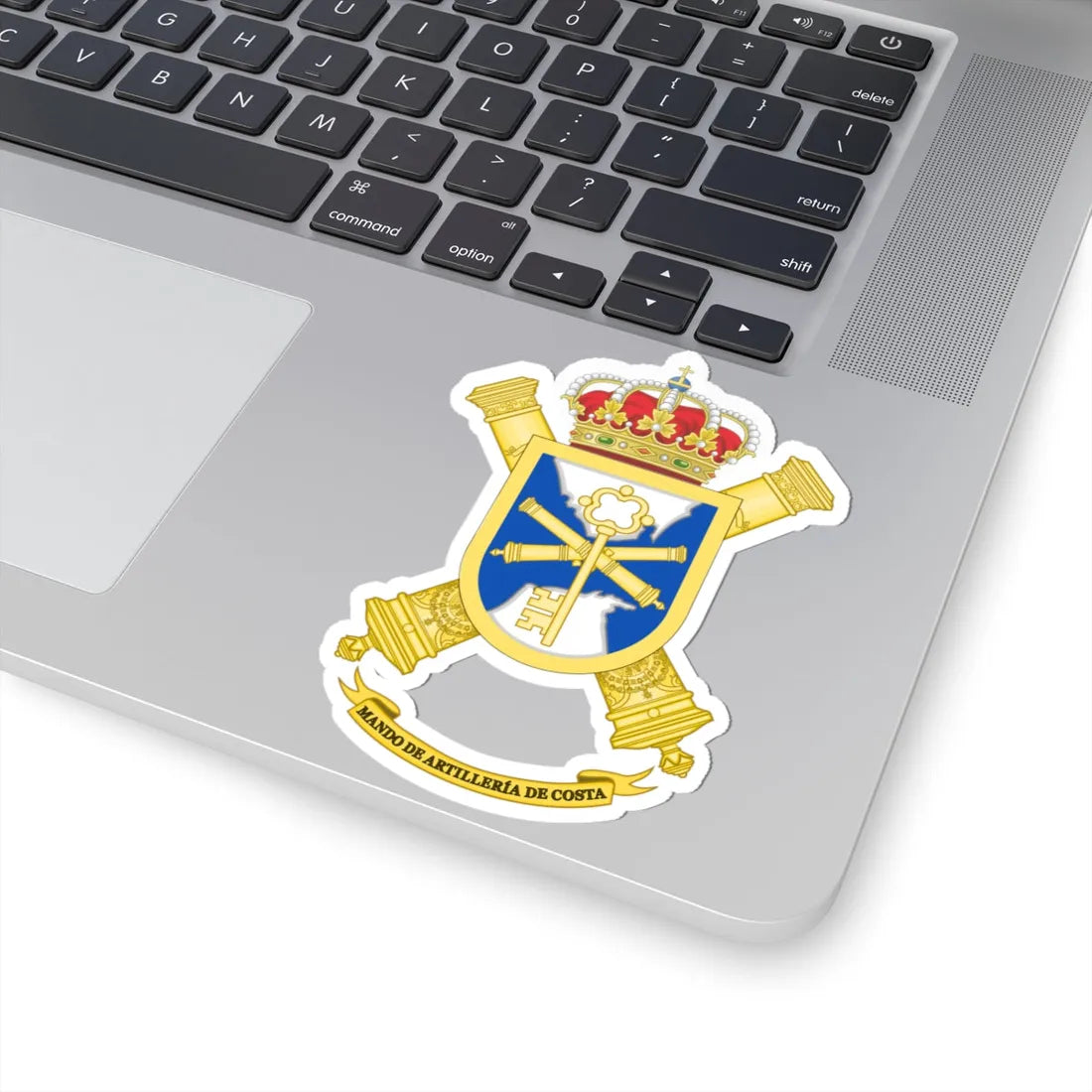 Coat of Arms of the Spanish Army Coastal Artillery Command (Spain) (Coat of Arms) STICKER Vinyl Kiss-Cut Decal - The Sticker Space