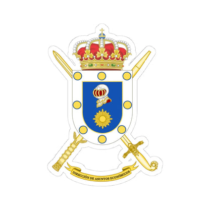 Coat of Arms of the Spanish Army Economic Affairs Directorate (Spain) (Coat of Arms) STICKER Vinyl Kiss-Cut Decal - The Sticker Space