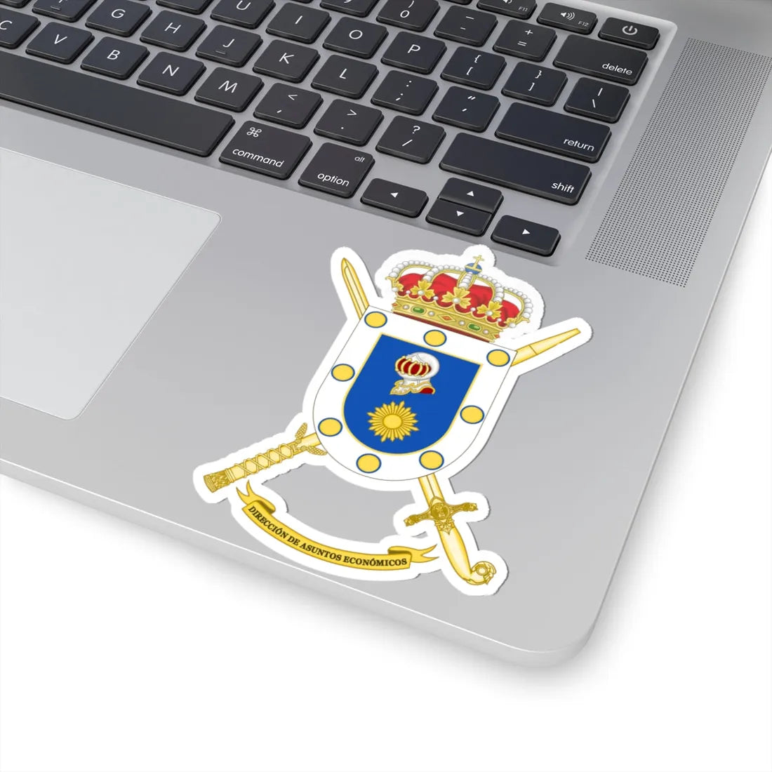 Coat of Arms of the Spanish Army Economic Affairs Directorate (Spain) (Coat of Arms) STICKER Vinyl Kiss-Cut Decal - The Sticker Space