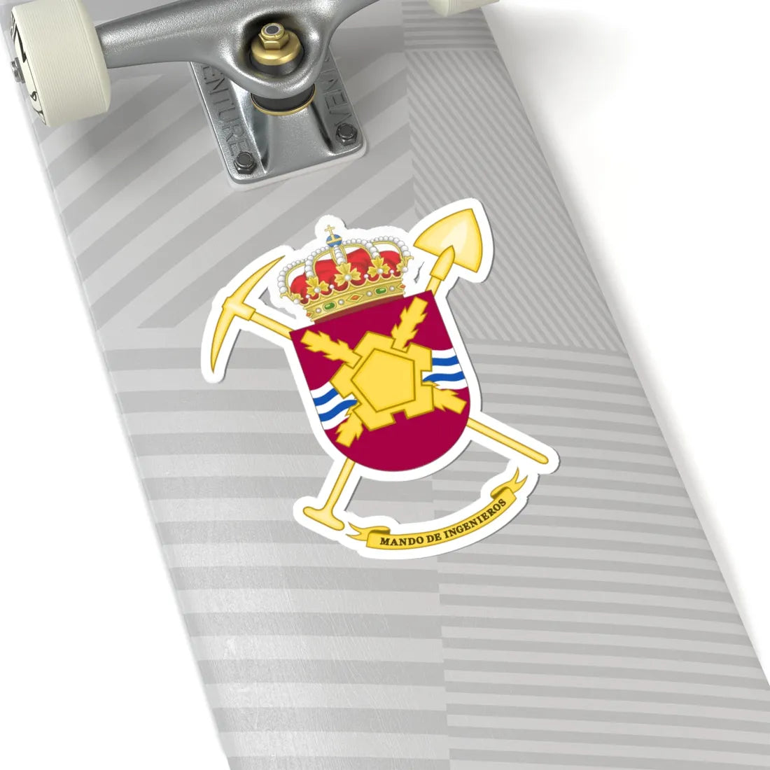 Coat of Arms of the Spanish Army Engineer Command (Spain) (Coat of Arms) STICKER Vinyl Kiss-Cut Decal - The Sticker Space