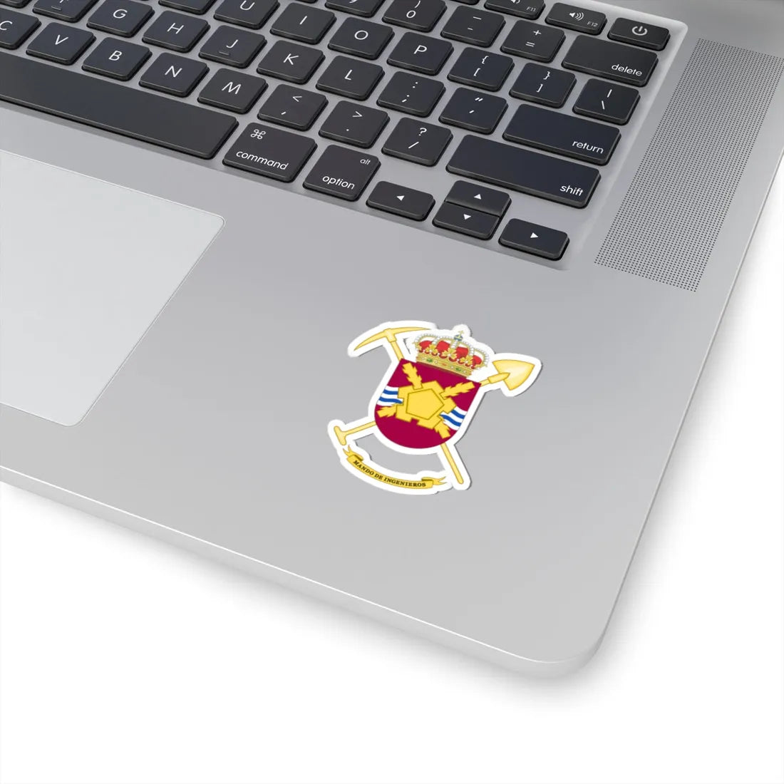 Coat of Arms of the Spanish Army Engineer Command (Spain) (Coat of Arms) STICKER Vinyl Kiss-Cut Decal - The Sticker Space