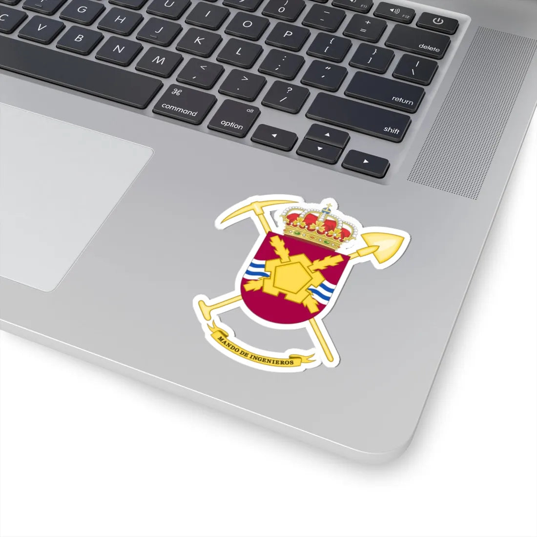 Coat of Arms of the Spanish Army Engineer Command (Spain) (Coat of Arms) STICKER Vinyl Kiss-Cut Decal - The Sticker Space