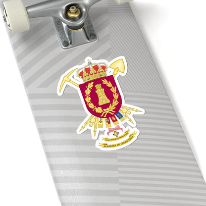 Coat of Arms of the Spanish Army Engineering Academy (Spain) (Coat of Arms) STICKER Vinyl Kiss-Cut Decal - The Sticker Space