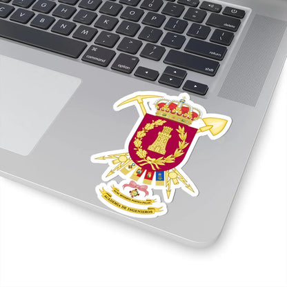 Coat of Arms of the Spanish Army Engineering Academy (Spain) (Coat of Arms) STICKER Vinyl Kiss-Cut Decal - The Sticker Space