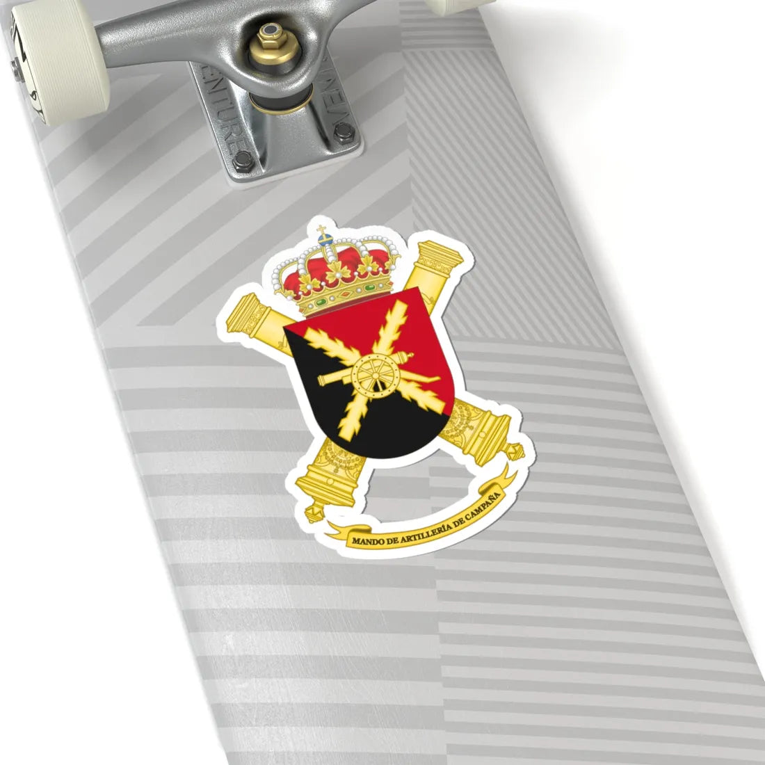 Coat of Arms of the Spanish Army Field Artillery Command (Spain) (Coat of Arms) STICKER Vinyl Kiss-Cut Decal - The Sticker Space