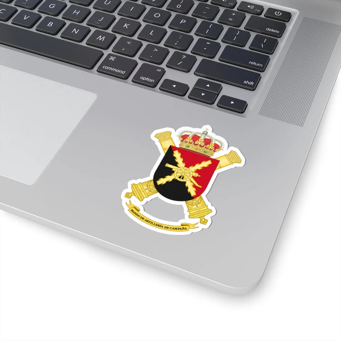 Coat of Arms of the Spanish Army Field Artillery Command (Spain) (Coat of Arms) STICKER Vinyl Kiss-Cut Decal - The Sticker Space