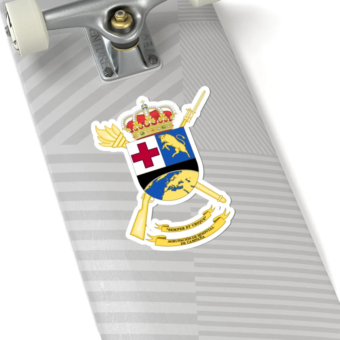Coat of Arms of the Spanish Army Field Hospital Group (Spain) (Coat of Arms) STICKER Vinyl Kiss-Cut Decal - The Sticker Space