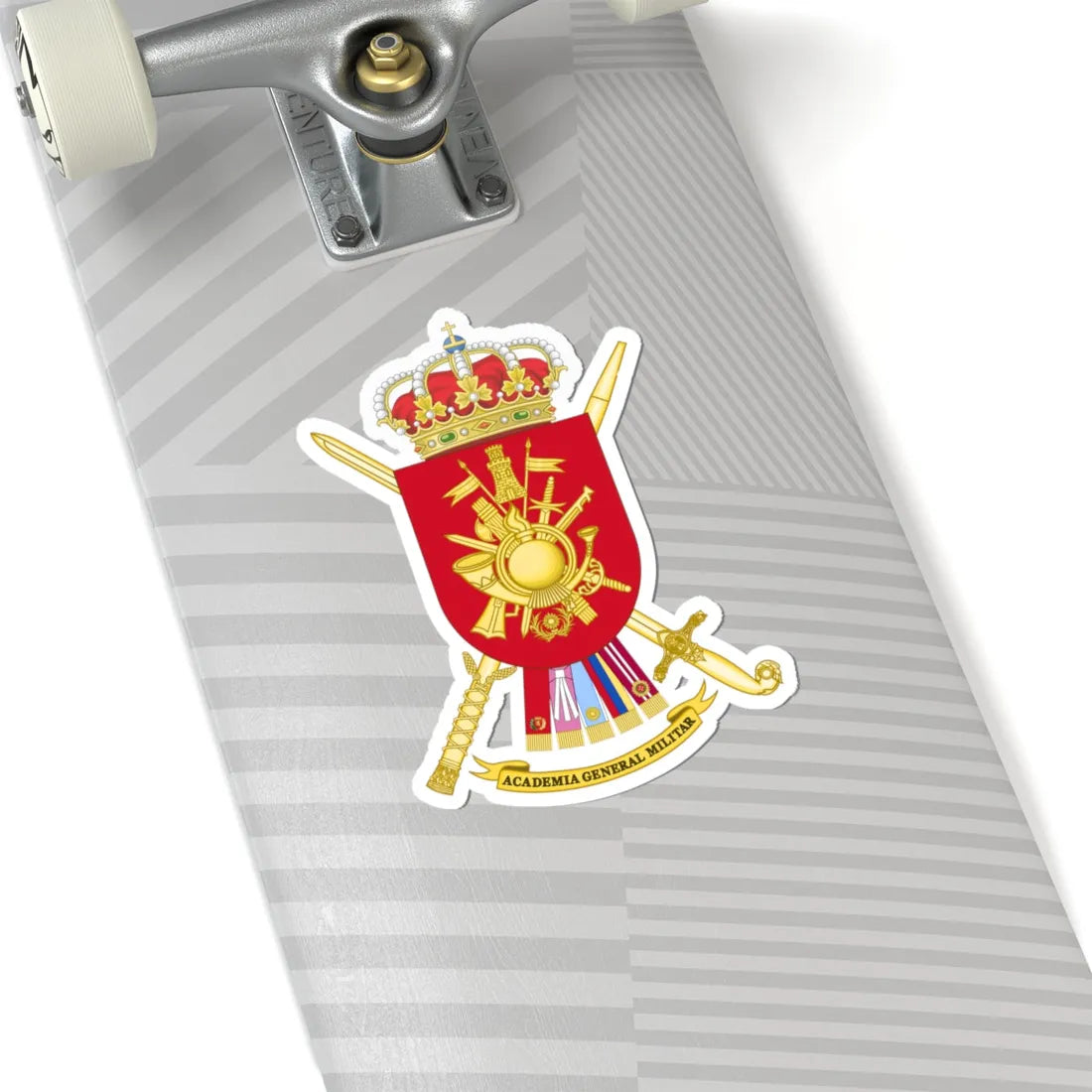 Coat of Arms of the Spanish Army General Military Academy (Spain) (Coat of Arms) STICKER Vinyl Kiss-Cut Decal - The Sticker Space