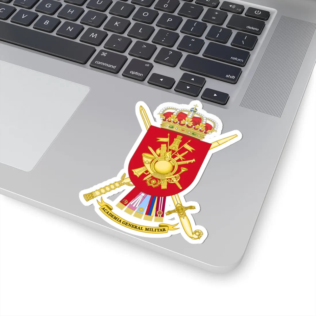 Coat of Arms of the Spanish Army General Military Academy (Spain) (Coat of Arms) STICKER Vinyl Kiss-Cut Decal - The Sticker Space