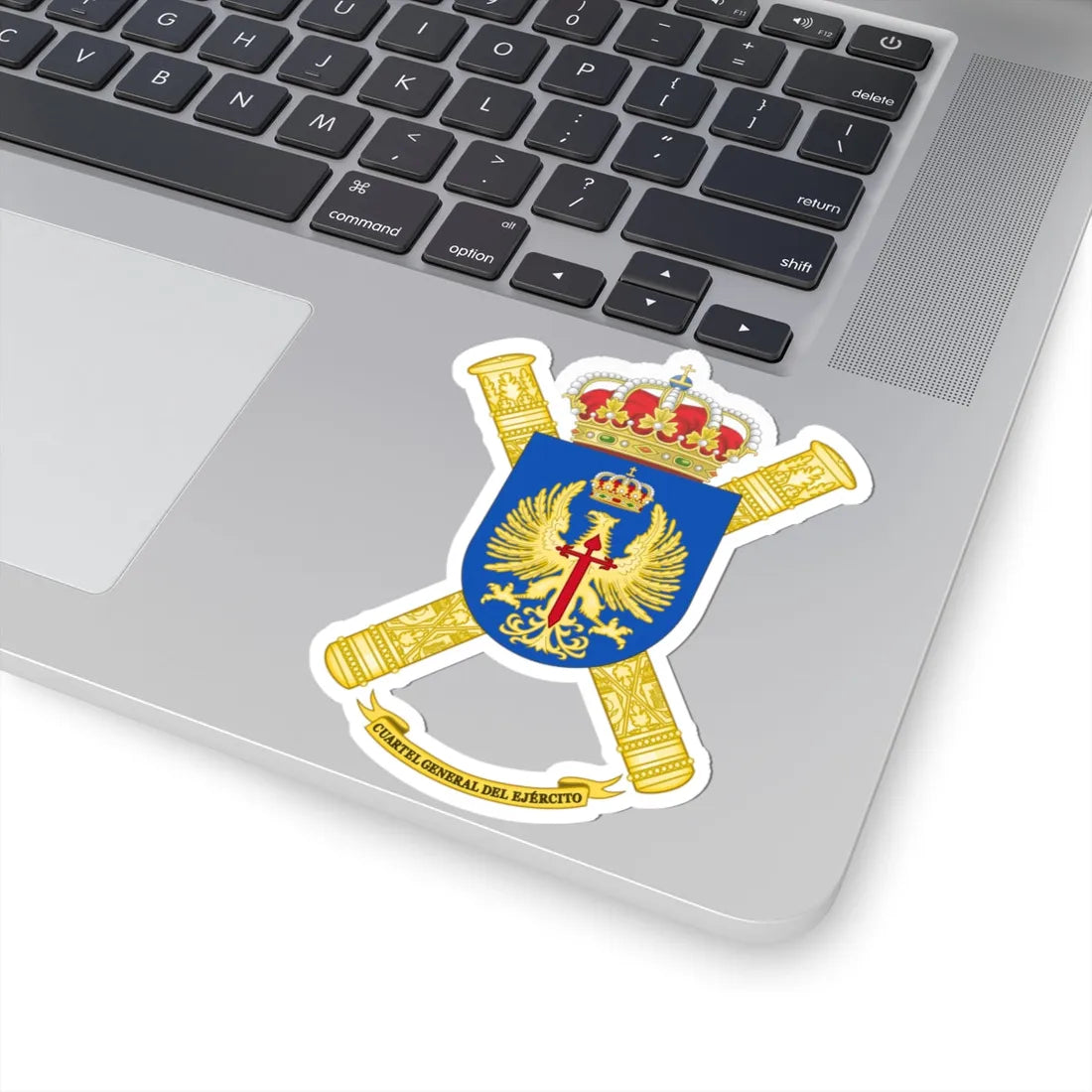 Coat of Arms of the Spanish Army Headquarter (Spain) (Coat of Arms) STICKER Vinyl Kiss-Cut Decal - The Sticker Space