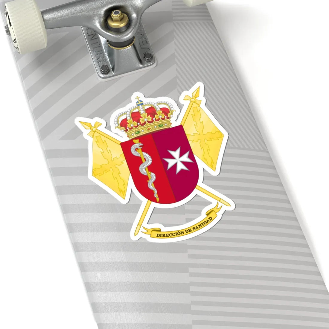 Coat of Arms of the Spanish Army Health Directorate (Spain) (Coat of Arms) STICKER Vinyl Kiss-Cut Decal - The Sticker Space